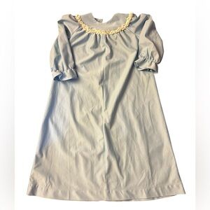 Vintage night gown blue looks to be hand made size is as shown beautiful piece